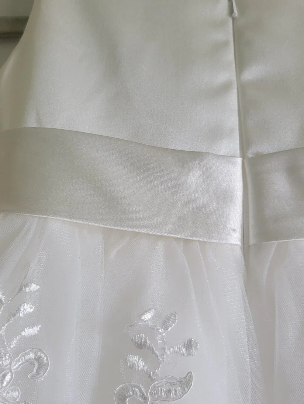 Ivory White Lace Dress Girls Size 5 First Communion Flower Girl - Picture 11 of 16